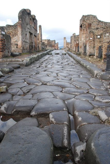 Original road, Pompeii Italy