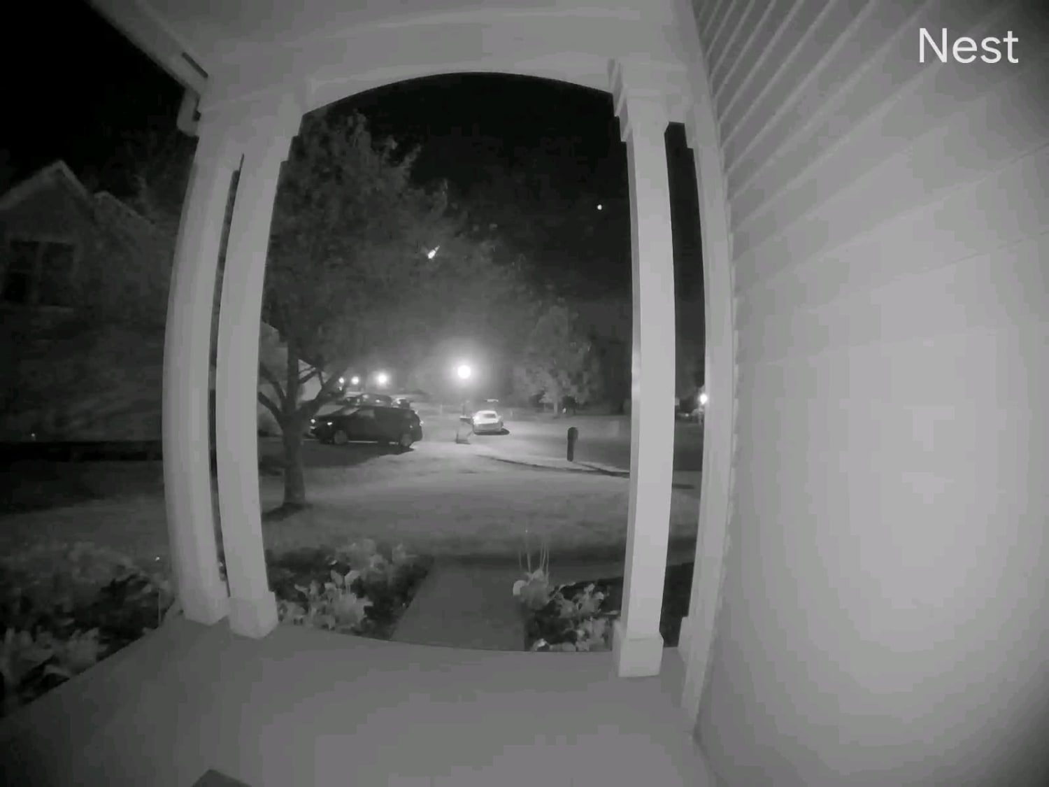 Meteor captured early morning of September 30 from Columbus, Ohio by doorbell camera.