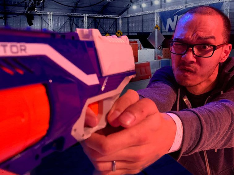 Taking on Nerf Challenge's battle arenas and obstacle courses