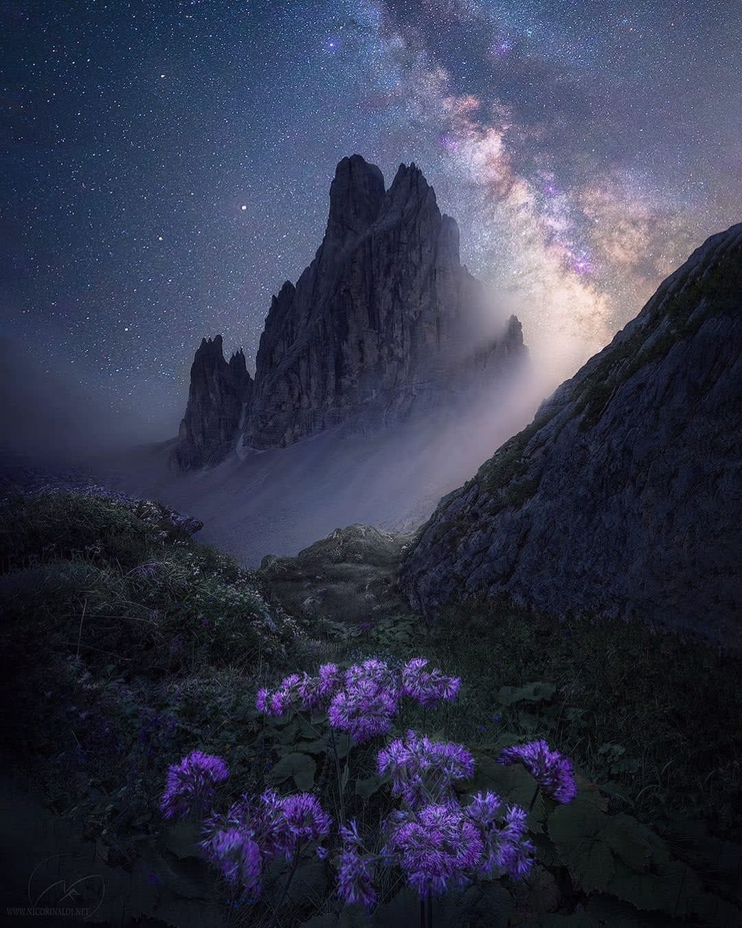 Galactic bloom in the Italian Dolomites {photo Nick Rinaldi} [OS]