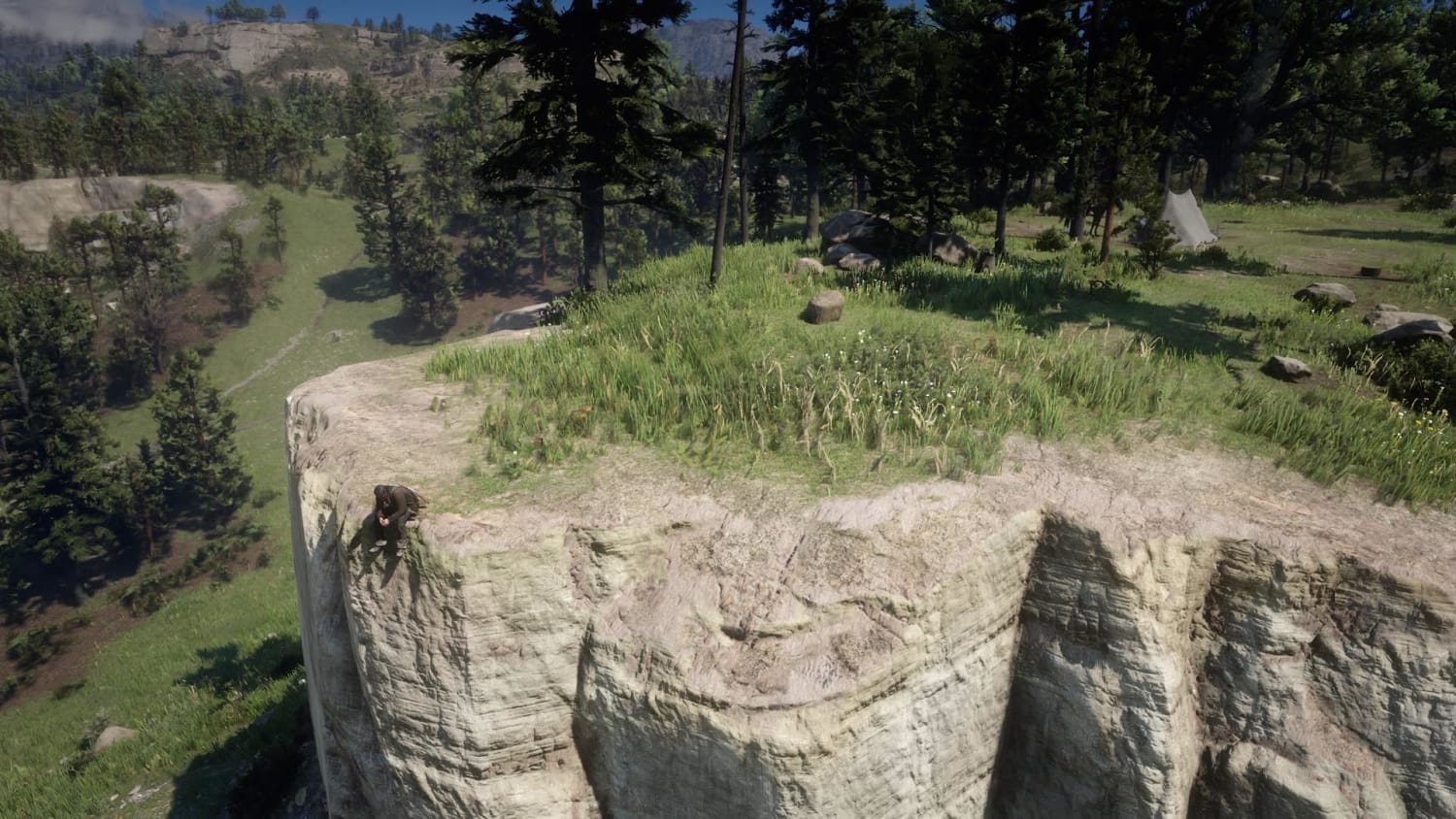 Went back to Horseshoe Overlook and made a camp there