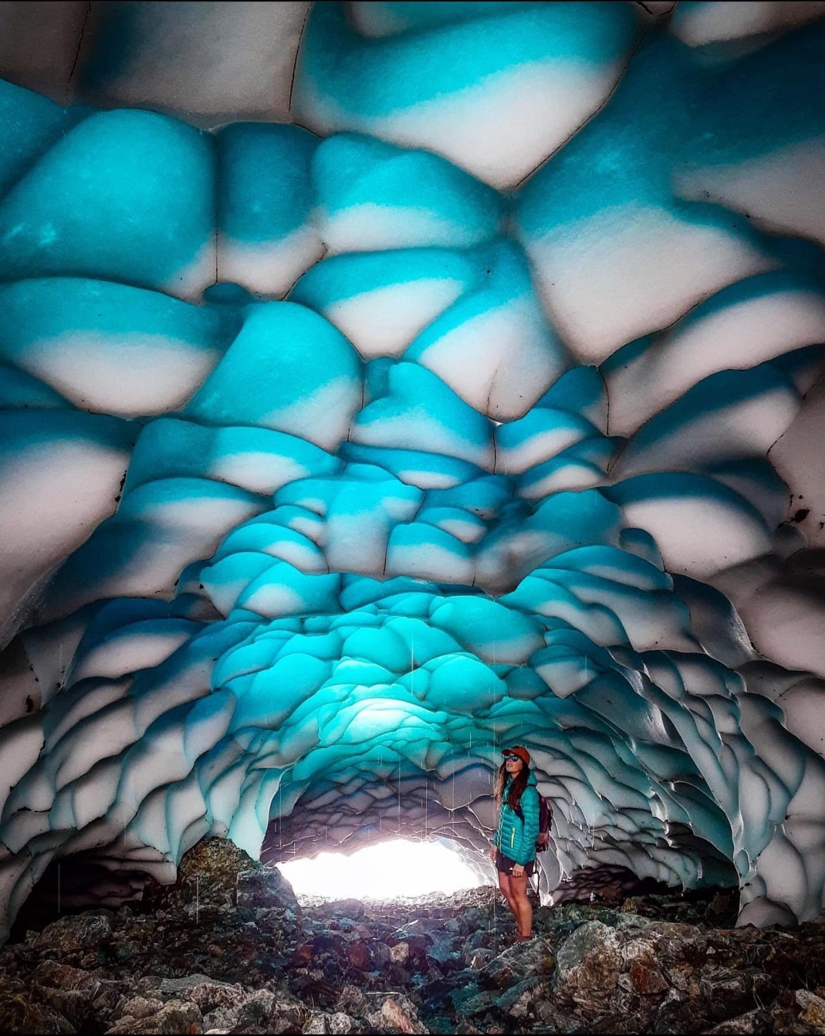 This awesome ice cave in Patagonia, Argentina