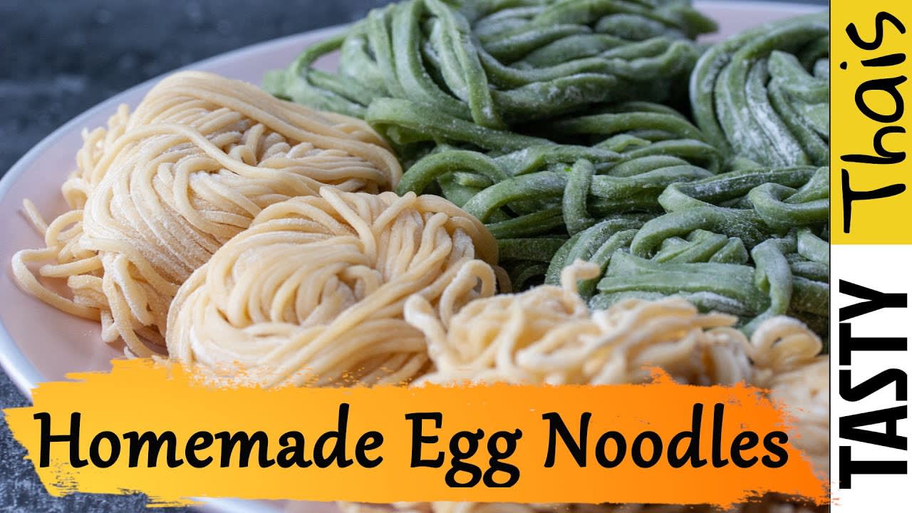 Awesome Homemade Egg Noodles Recipe - Great for Thai dishes & Fun for Kids