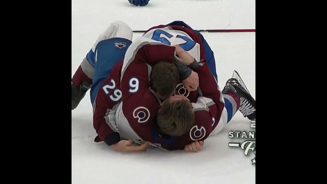 Nathan MacKinnon and Erik Johnson after winning their first Stanley Cup 🥺 | NHL on ESPN