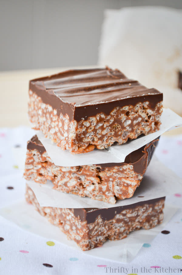 Mars Bar Squares - Just 4 Ingredients - Thrifty in the Kitchen