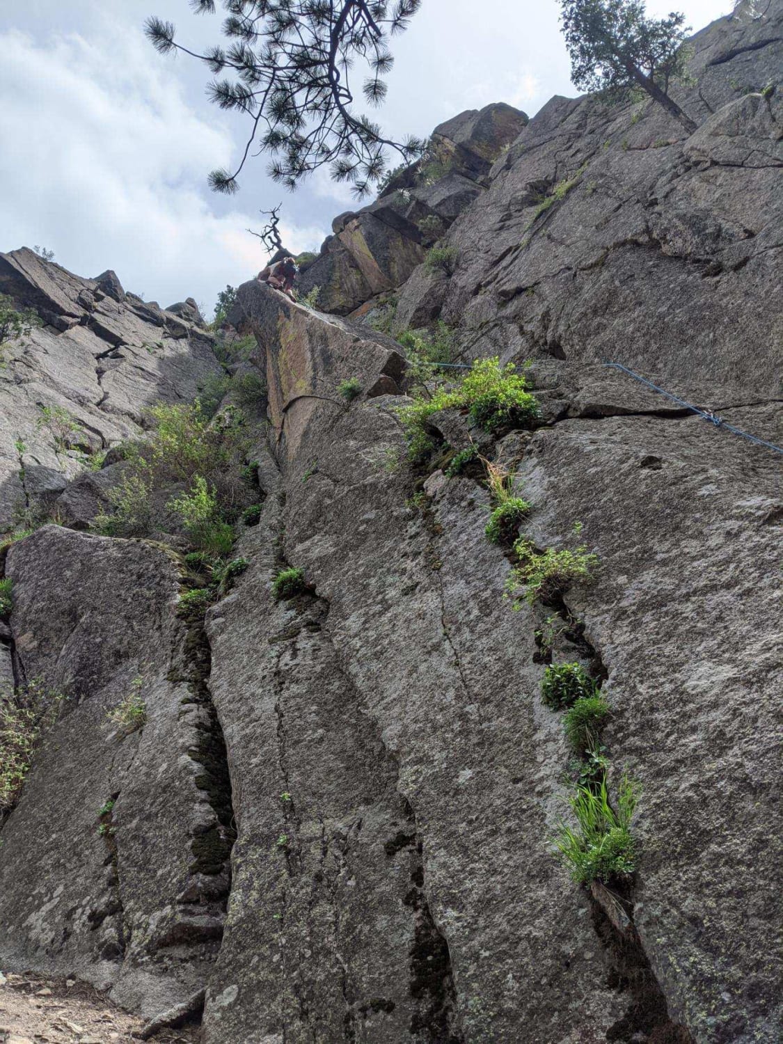 Cake day post- onsighted this beautiful mixed 5.10c route- see if you can spot me near the top!