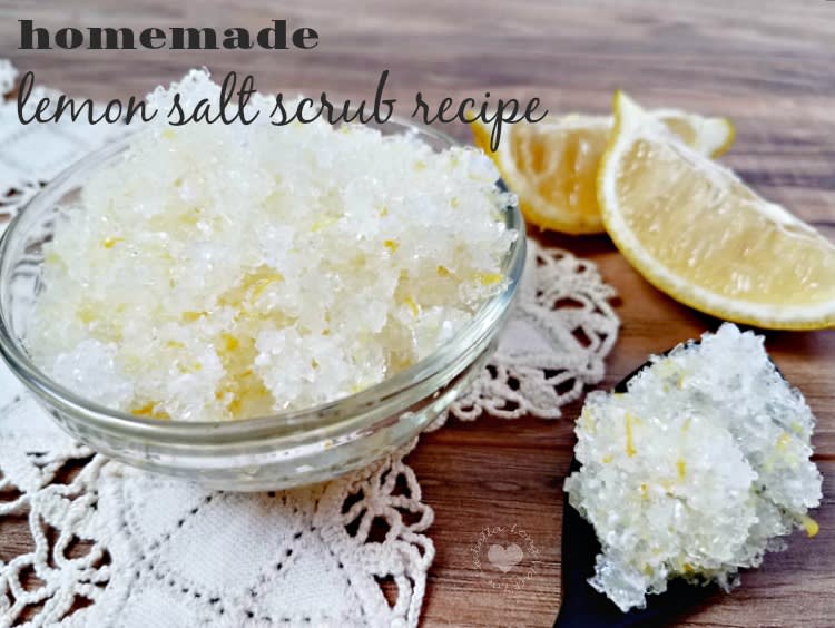 Homemade Lemon Salt Scrub - 4 Simple Ingredients!