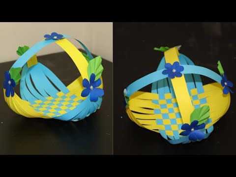 How to Make a Paper Basket - Paper Craft - Home Decor/DIY /easy craft/origami basket