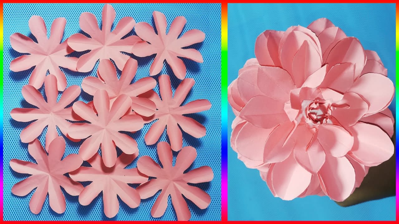 Handicraft Paper Flowers! Unique Paper Flower Making Idea! Paper Craft