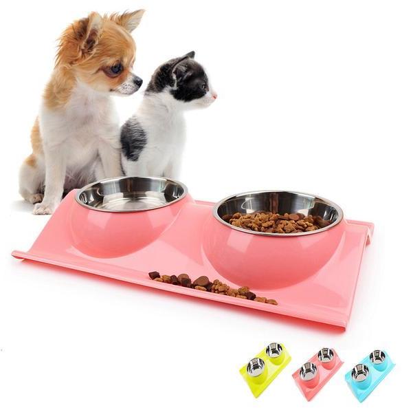 DODOPET Pet Dog Stainless Steel Bowl For Dogs / Cats