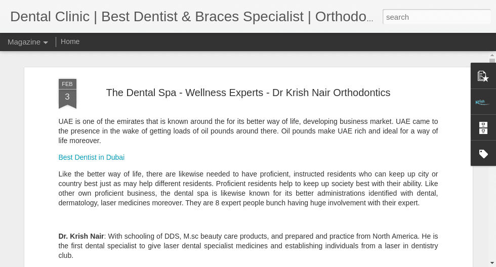 The Dental Spa - Wellness Experts - Dr Krish Nair Orthodontics