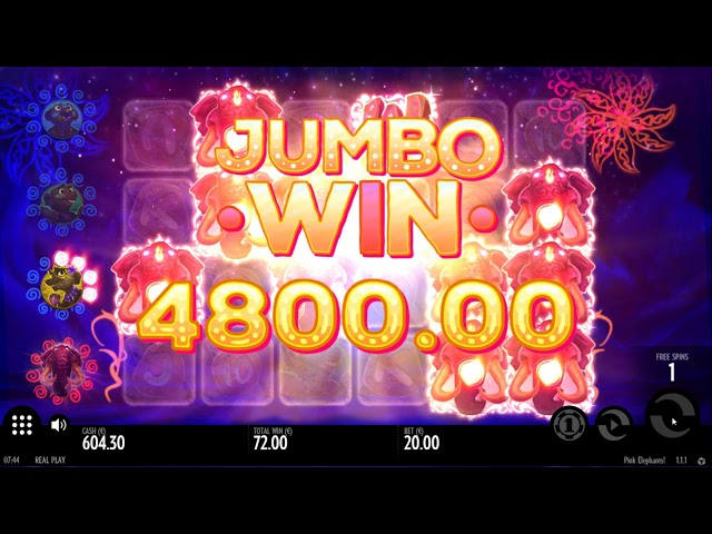 Pink Elephants Slot (Bonus Game) - Jumbo Win / 20 EUR BET
