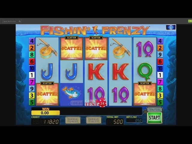Fishin Frenzy Slot BIG WIN - BONUS GAME - 1187.50 EUR