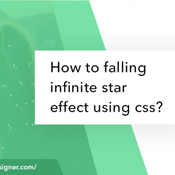 How to falling infinite star effect using css?