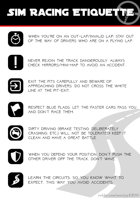 Sim Racing Etiquette for new drivers