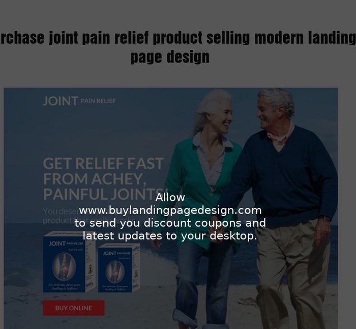 joint pain relief product selling modern landing page design