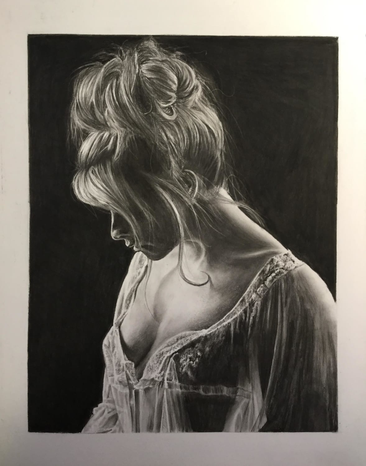 Charcoal of a woman