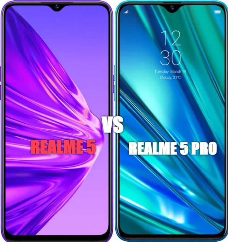 Realme 5 vs Realme 5 Pro comparison