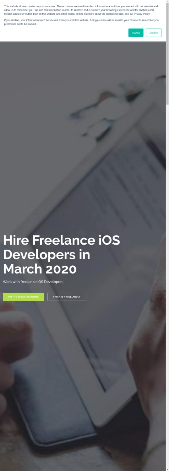 Freelance iOS developers for hire in March 2020