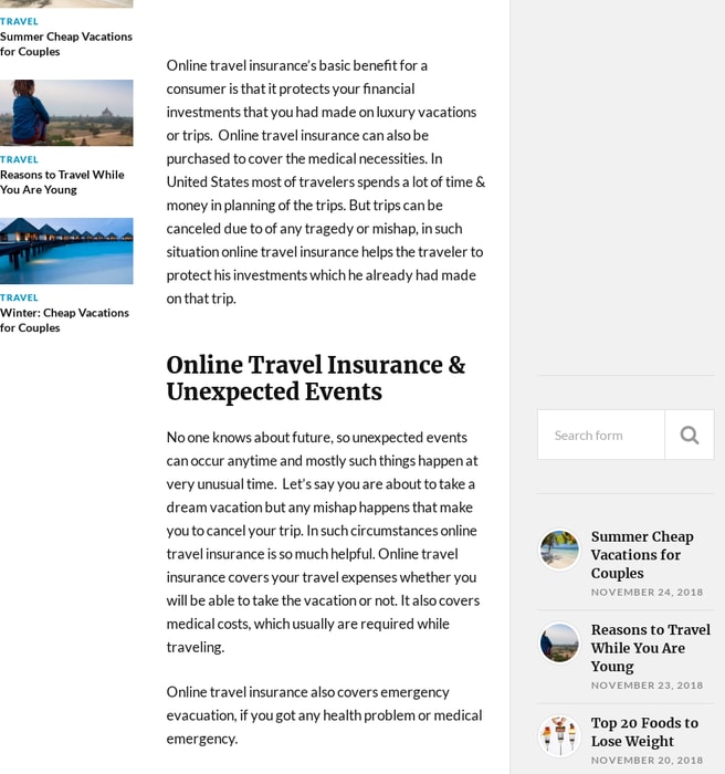 Online Travel Insurance and Its Benefits