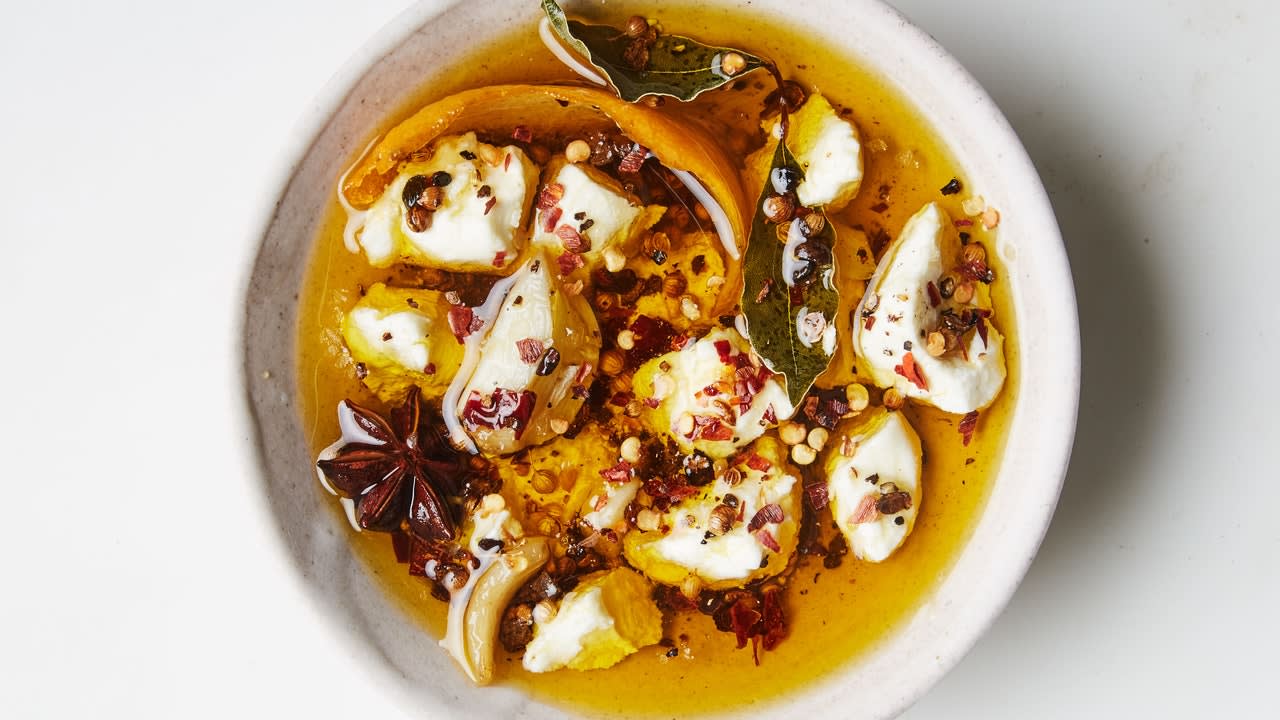 Marinated Goat Cheese With Herbs and Spices