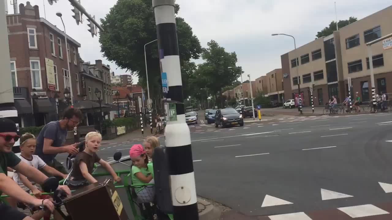 Dutch children going to school (Nijmegen)