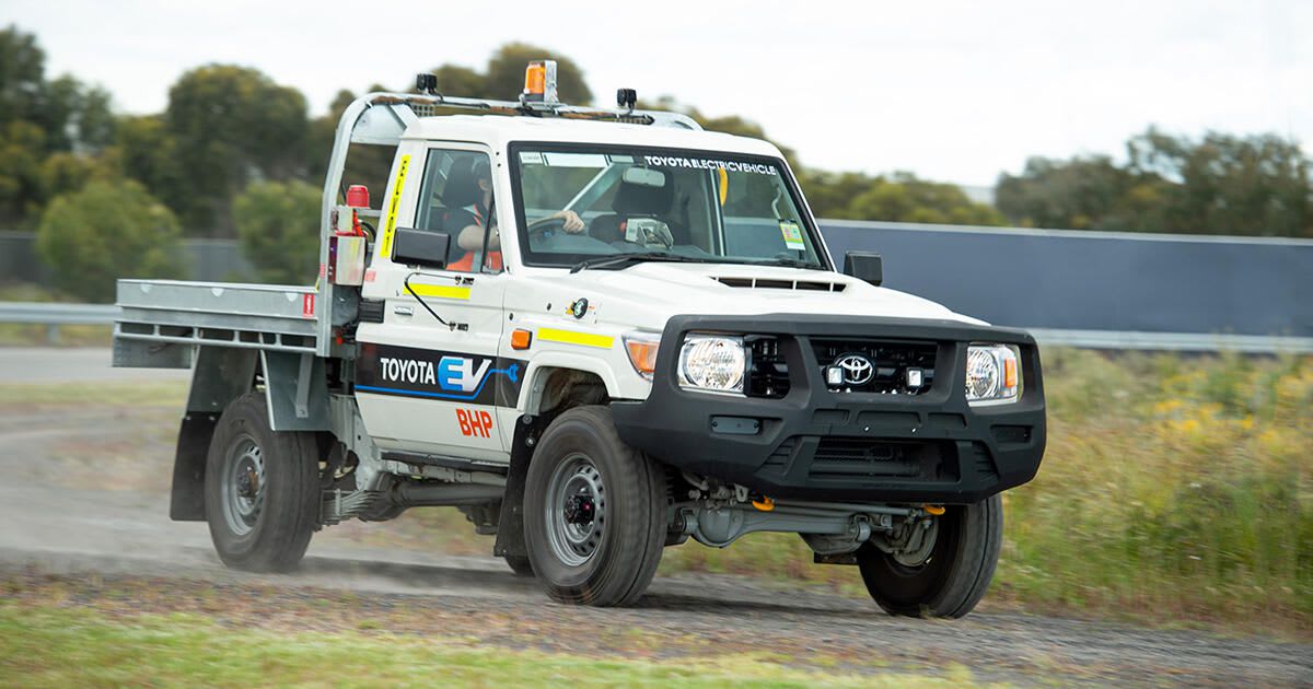 This Toyota Land Cruiser is totally electric and will work in Aussie mines