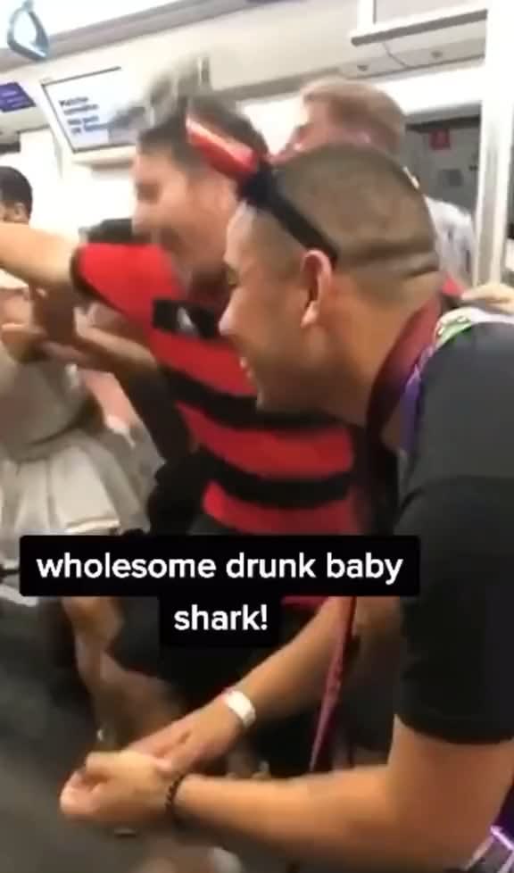 Baby shark on a train.