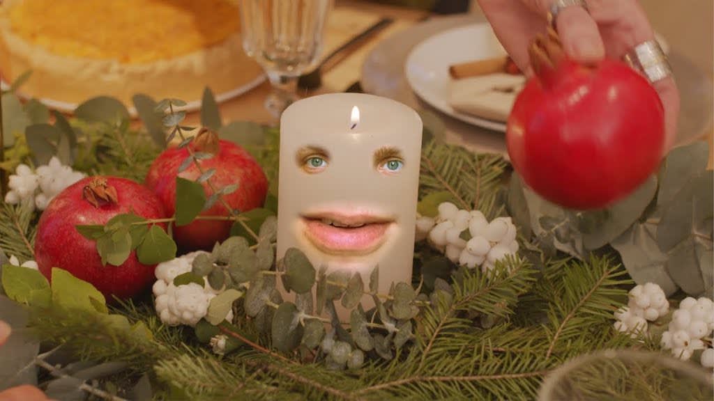Disembodied Eyes and Mouth Appear on Holiday Items in a Daði Freyr Christmas Carol Music Video