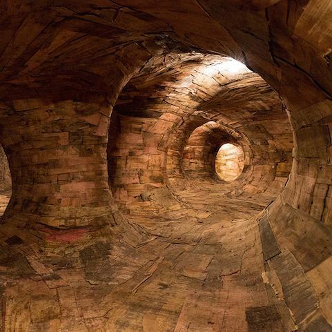 Incredible Man-Made Tunnels Formed with Wires & Repurposed Wood