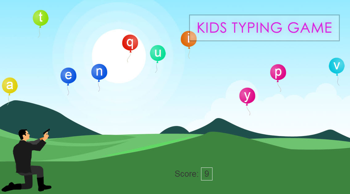 Typing Games for Kids Free - Shooter game for kids to practice typing