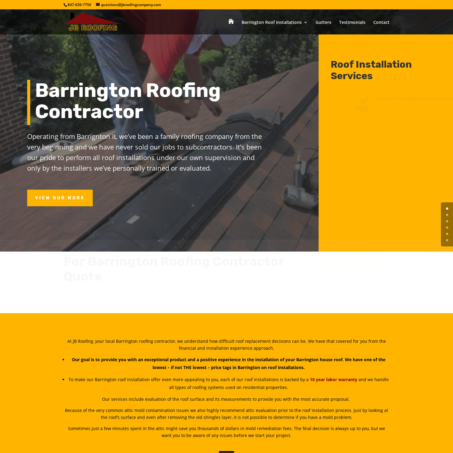 Barrington Roofing Contractor - Residential Roof Systems Installer