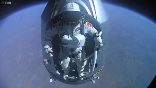 Jumping from space (space dive)