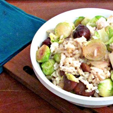 Brussels Sprout Chestnut Rice