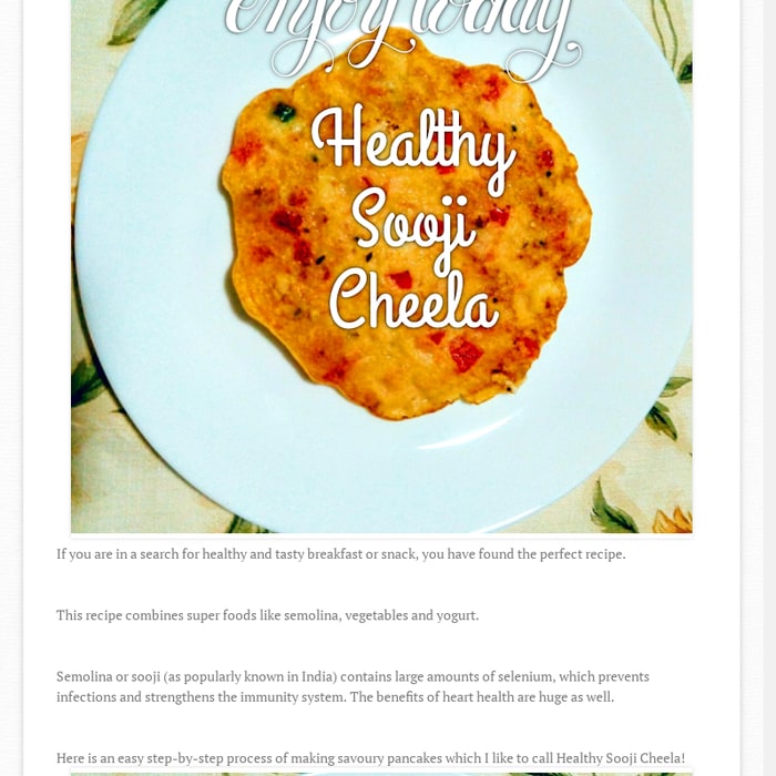 Recipe 67: Healthy Sooji Cheela ~ Spices n Secrets