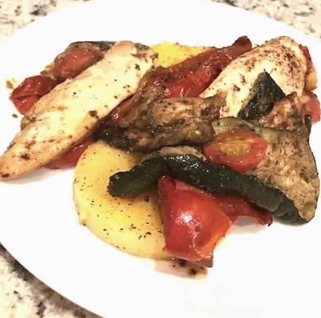 Chicken and Polenta with Vegetables
