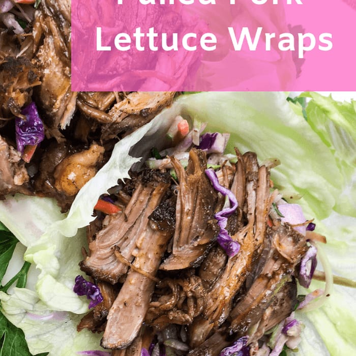 Pulled pork lettuce wraps - #Keto #cups #tacos #lowcarb