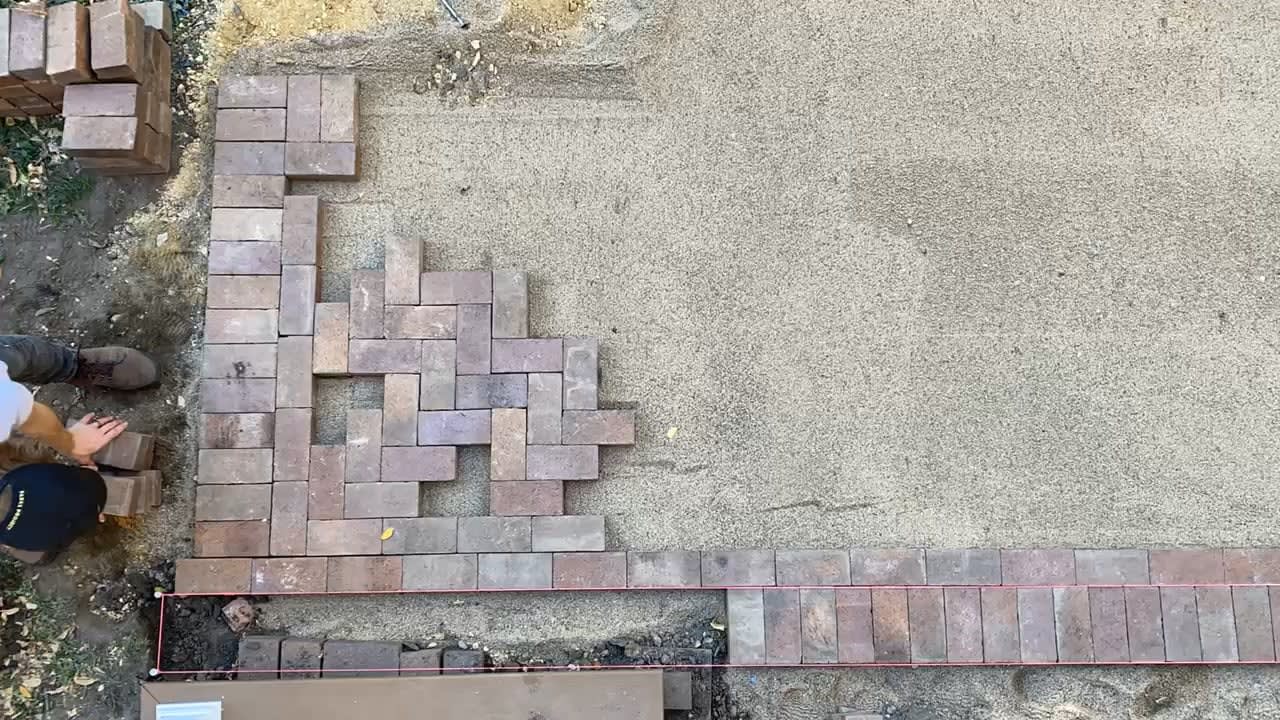 Not sure if this is the right place for this. Laying some brick for a good friend. Herringbone it is.