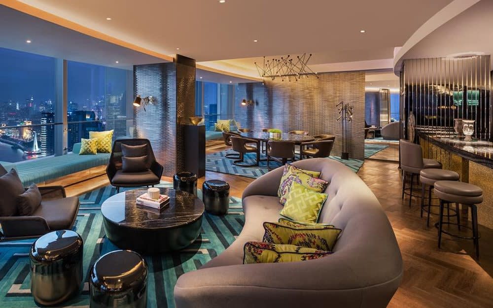The best hotels to network and chill in... Shanghai, including rooftop Zumba and cool karaoke rooms