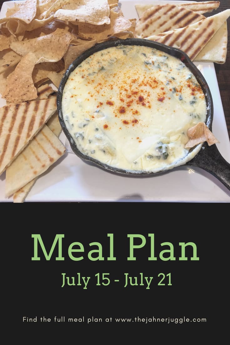 Meal Plan - July 15-21 - Meal Planning Club