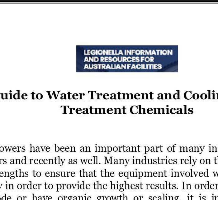 A guide to Water Treatment and Cooling Water Treatment Chemicals.pdf