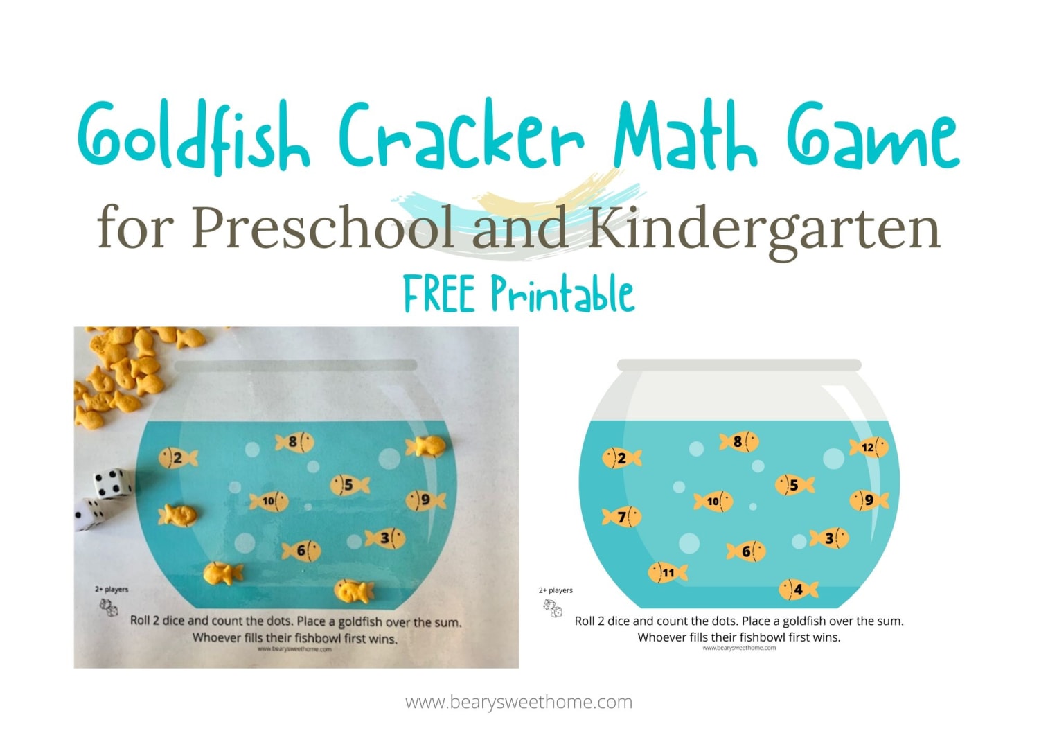 Goldfish Math Game - Counting game for preschoool and K