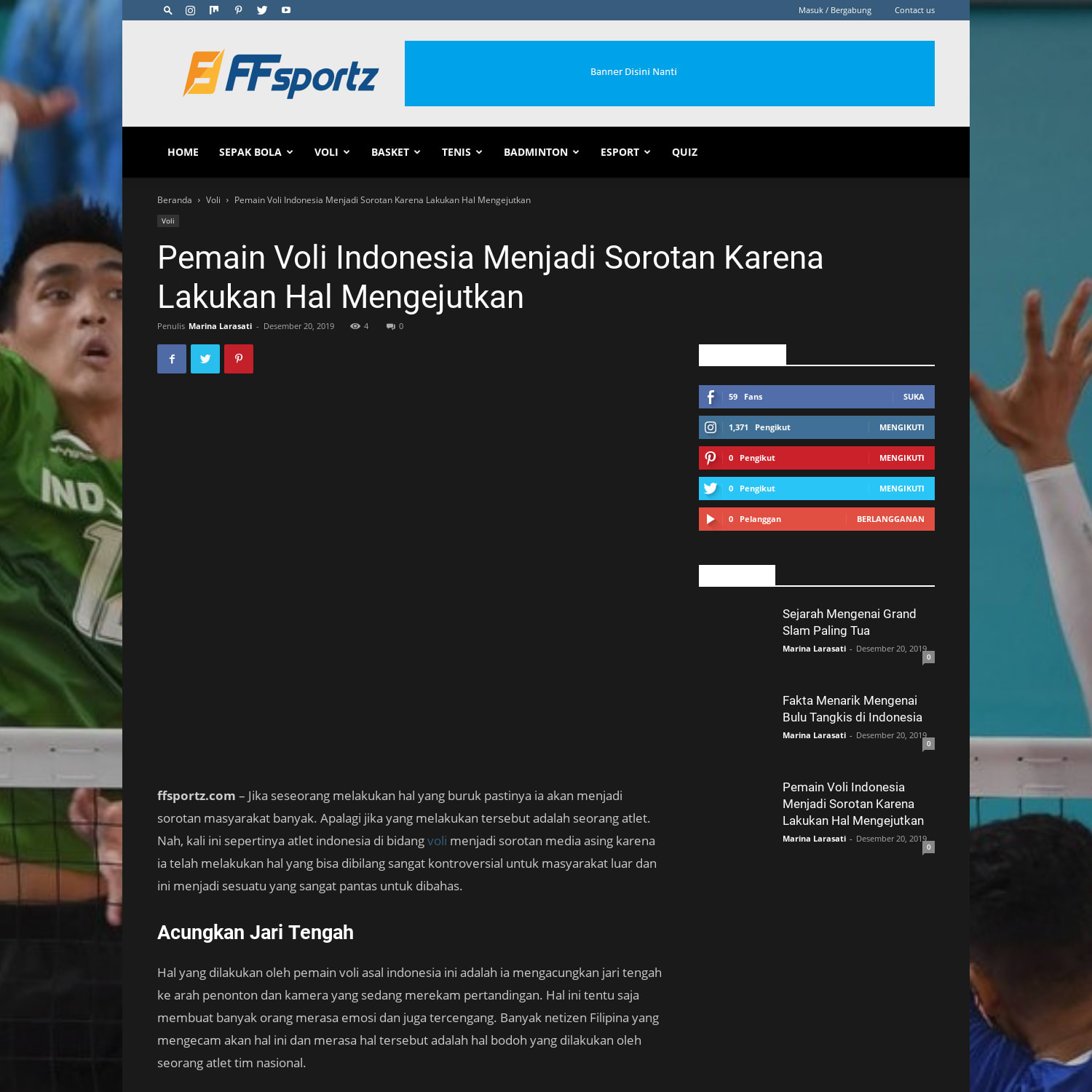 Pemain Voli Indonesia Menjadi Sorotan Karena Lakukan Hal Mengejutkan