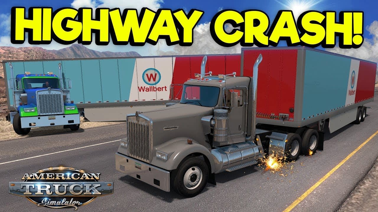 BAD DRIVERS CAUSE HUGE HIGHWAY CRASH! - American Truck Simulator Multiplayer