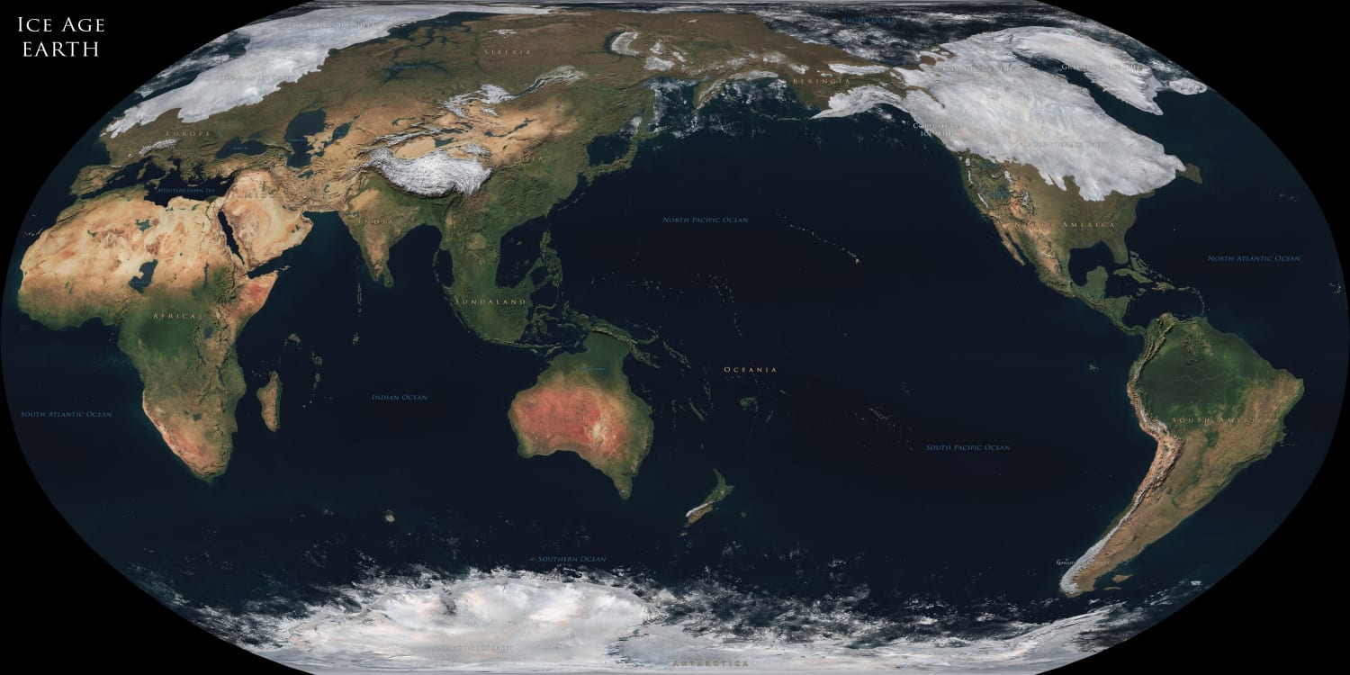 Ice Age Coastlines whole earth
