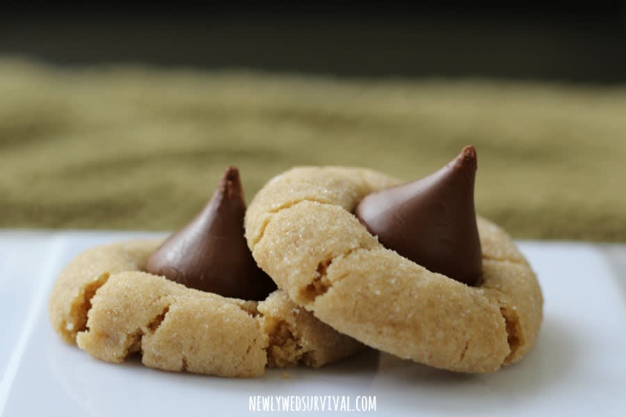 Lower Calorie Peanut Butter Kiss Cookies