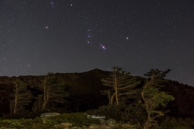 Orion the Hunter and Mount Dirfis, Greece - EPOD
