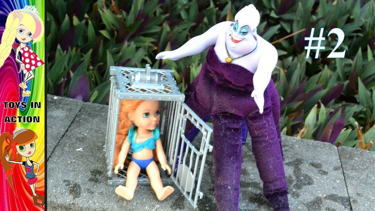 Anna and Elsa Toddlers Swimming Pool Part 2! Annya Meets Ursula - Ep. 102 - Toys In Action
