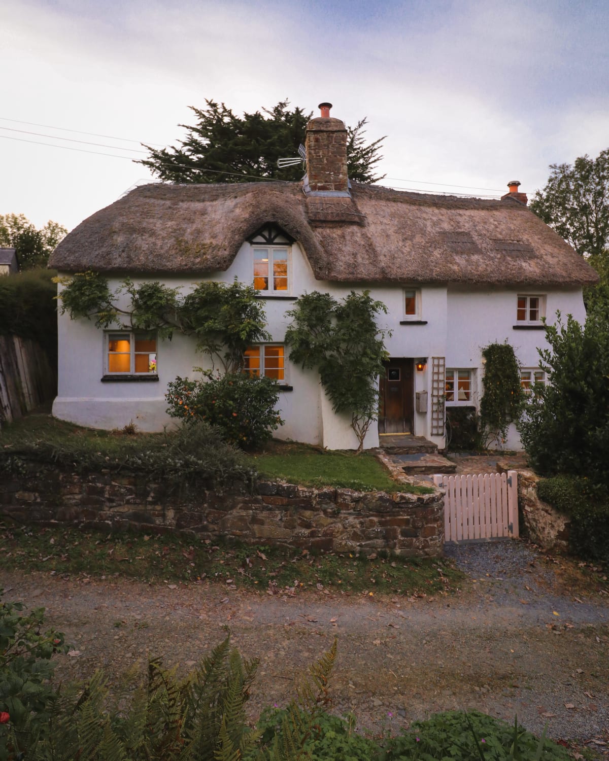 The thatched cottage I rented in Devon at the weekend.