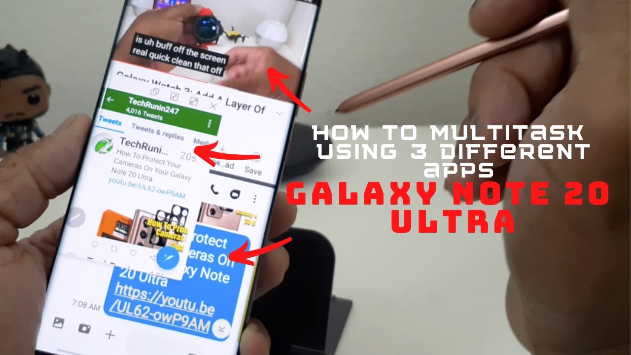 How To Multitask Using 3 Apps On Your Galaxy Note 20 Ultra.